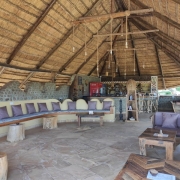 The lounge and bar area of Africa Safari Lake Manyara Lodge features authentic Tanzanian architecture