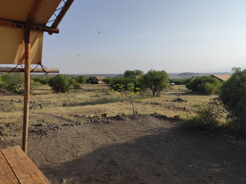 The view from the veranda of a Safari Comfort Tent, Africa Safari Lake Natron