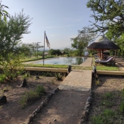 The swimming pool in Africa Safari Lake Natron offers a nice refreshment after a long Safari game drive